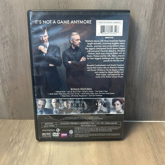 Sherlock Season 4 BBC TV Series 2-Disc DVD Martin Freeman Benedict Cumberbatch - Picture 2 of 2